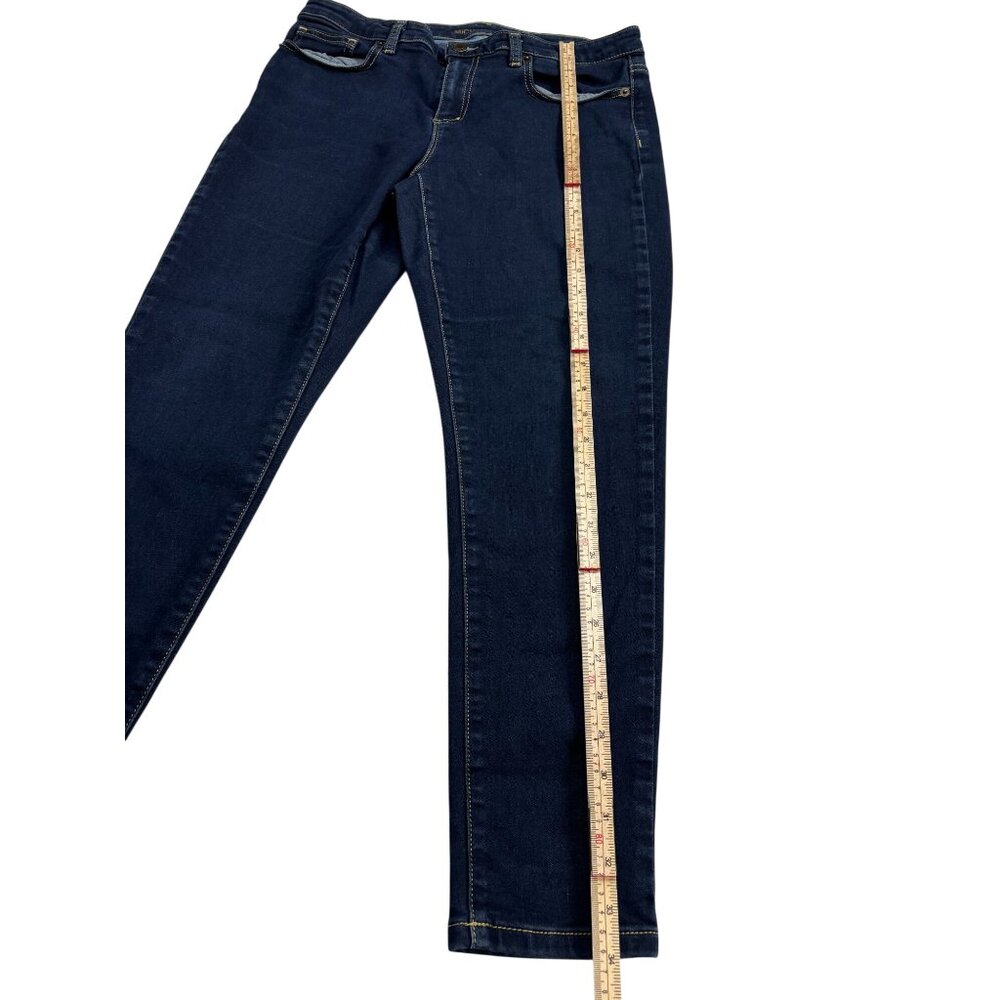 Michael Kors Izzy Skinny Ankle Jeans Size 10 Dark Wash Womens Denim Pants - Picture 3 of 12